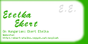 etelka ekert business card